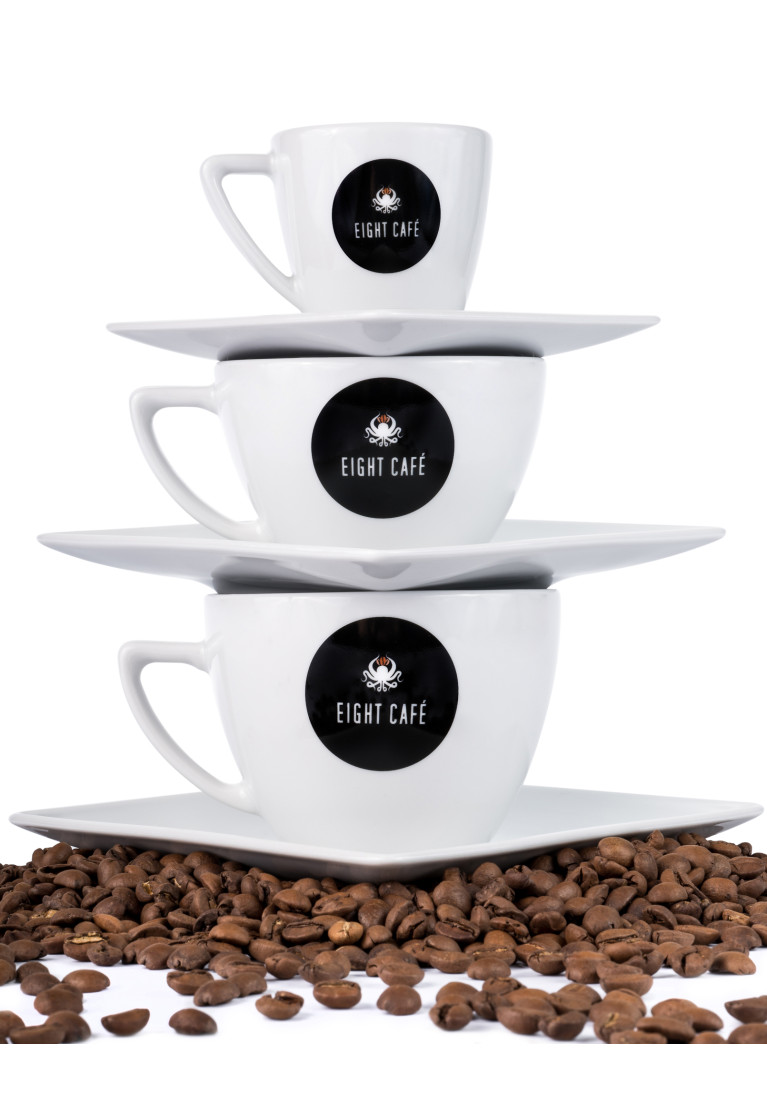 Komplet Filiżanek Eight Café x Lubiana + Łyżeczki