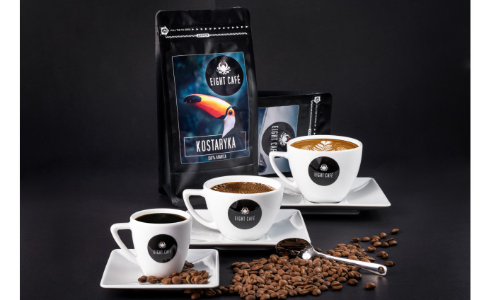 Komplet Filiżanek Eight Café x Lubiana + Łyżeczki