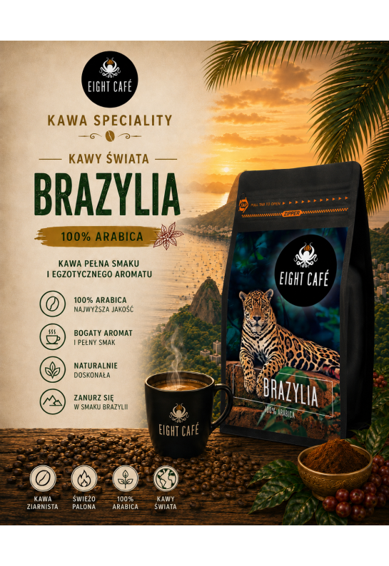 Kawa Ziarnista Brazylia