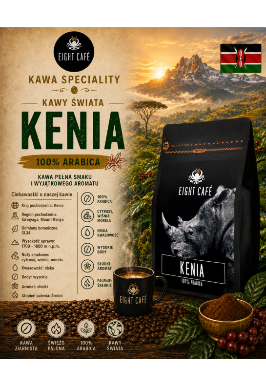 Kawa Ziarnista Kenia