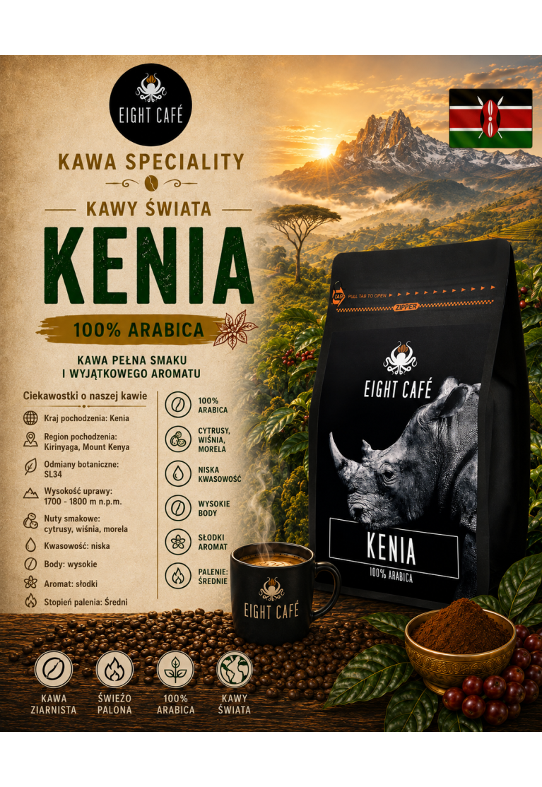 Kawa Ziarnista Kenia