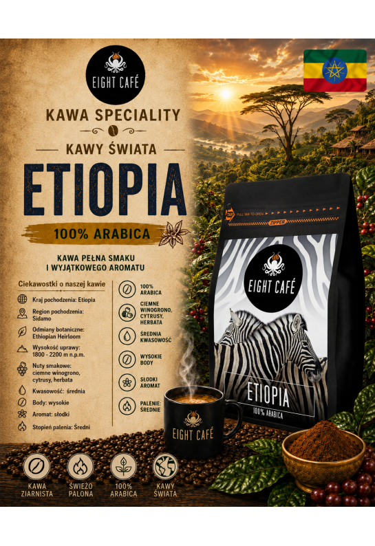 Kawa Ziarnista Etiopia