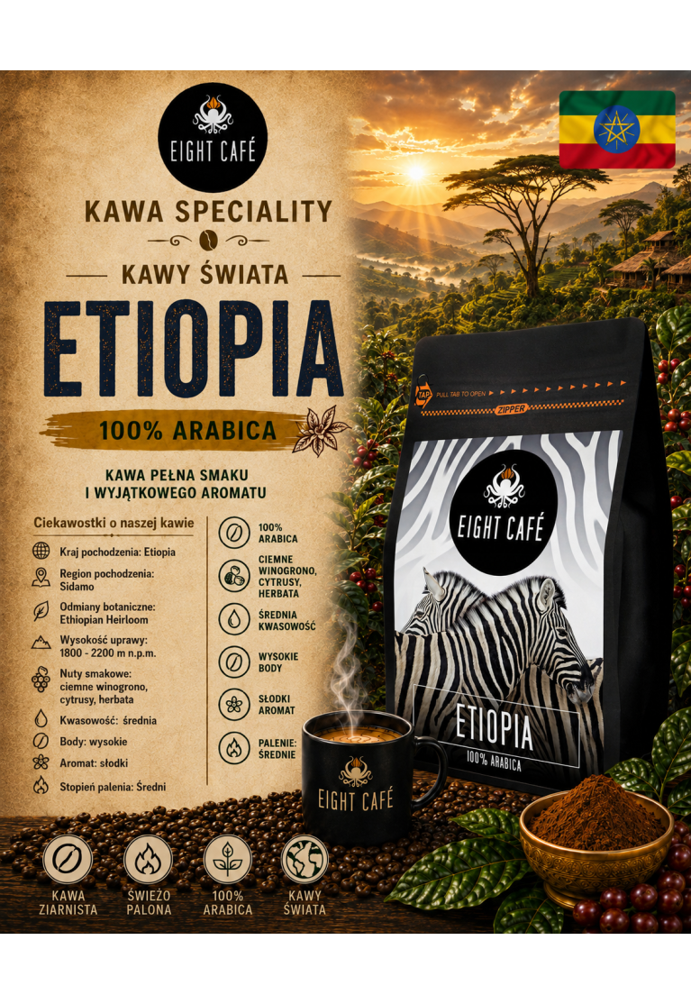 Kawa Ziarnista Etiopia