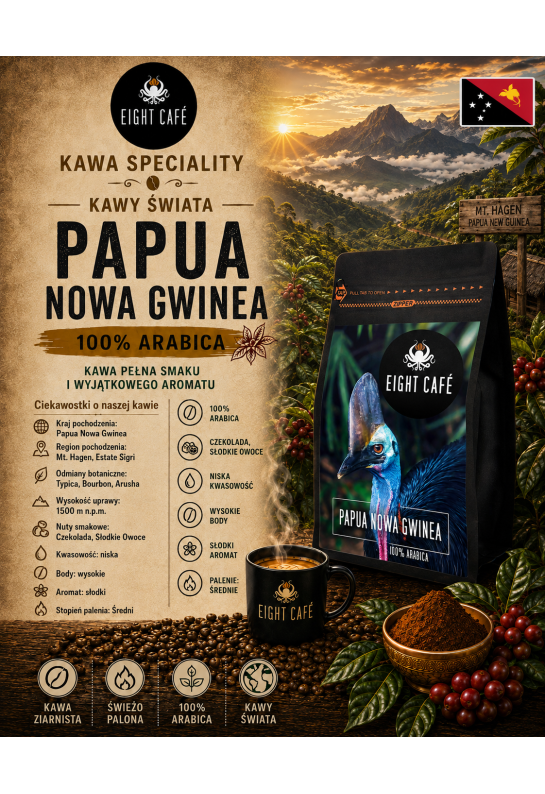 Kawa Ziarnista Papua Nowa...