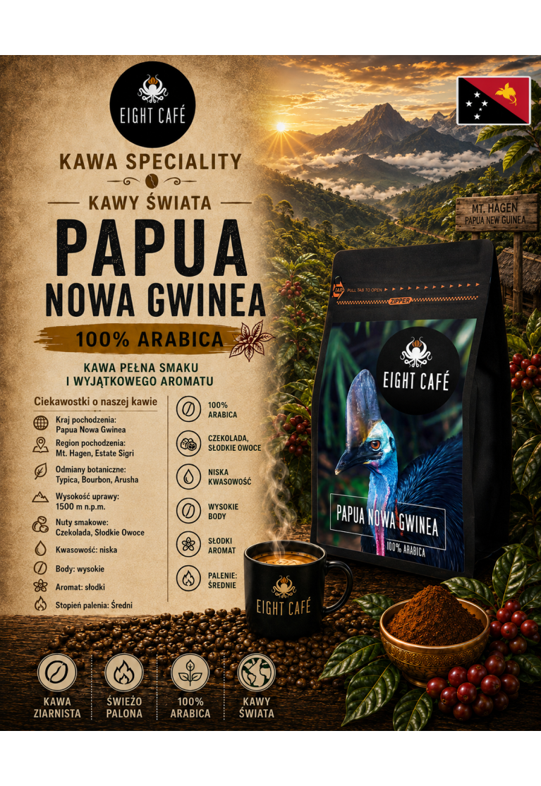 Kawa Ziarnista Papua Nowa Gwinea