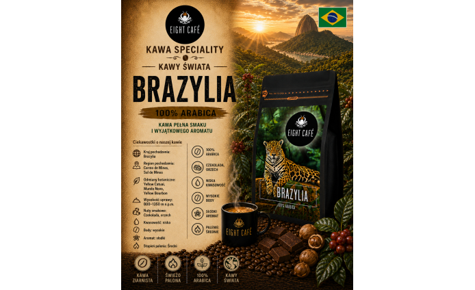 Kawa Ziarnista Brazylia